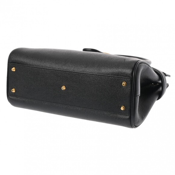 Gucci Top Handle Bag Black Leather Handbag - Picture 5 of 9